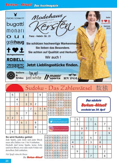 April   2019   Borkum-Aktuell - Das Inselmagazin