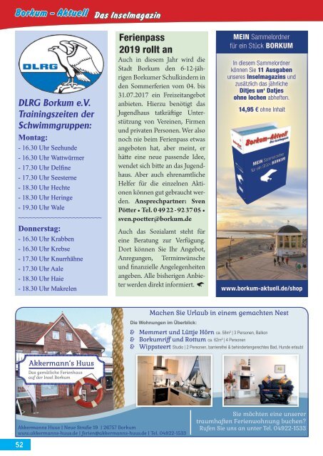 April   2019   Borkum-Aktuell - Das Inselmagazin