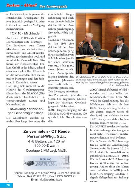 April   2019   Borkum-Aktuell - Das Inselmagazin