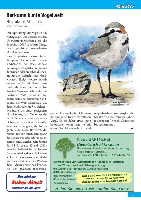 April   2019   Borkum-Aktuell - Das Inselmagazin