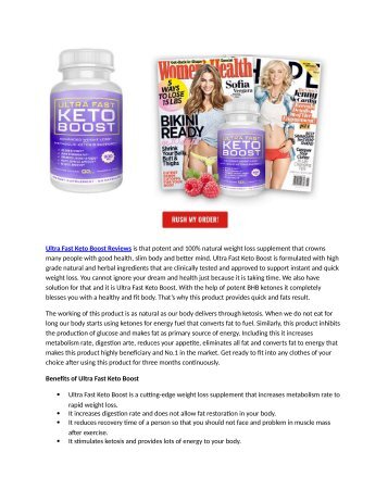 Ultra Fast Keto Boost : Shark Tank Diet Pills Reviews, Price & Where To Buy
