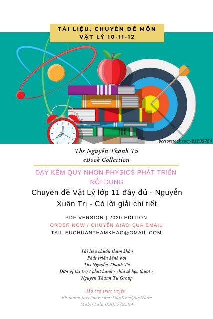 Chuyên đề Vật Lý lớp 11 đầy đủ - Nguyễn Xuân Trị - Có lời giải chi tiết