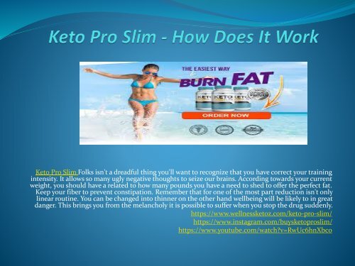 Keto Pro Slim - Don’t Wait To Lose Weight