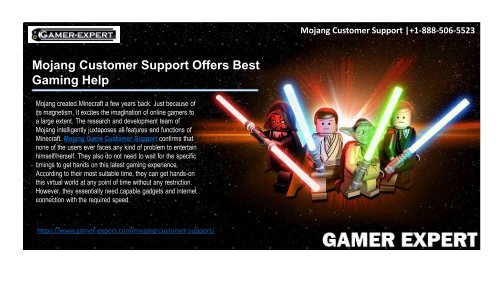 Mojang Customer Support |+1-888-506-5523 | Mojang Game Support USA