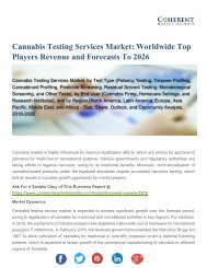 Cannabis Testing Services Market: Worldwide Top Players Revenue and Forecasts To 2026 