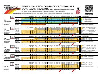 ORARIO IMPIANTI ESTATE 2019 - 06092019 - variazione fine stagione