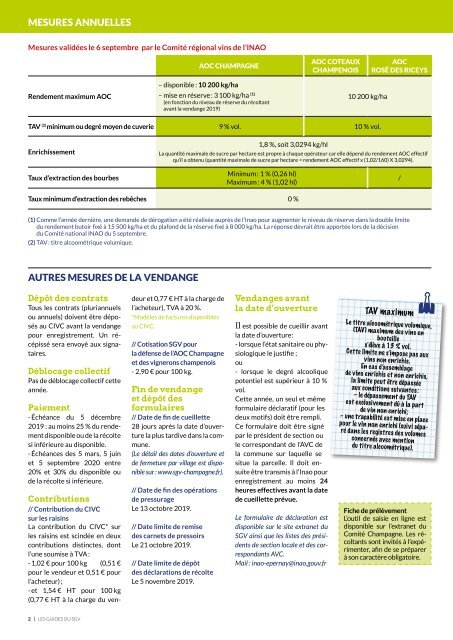 Vendange 2019 réglementation MAJ