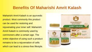 Benefits Of Maharishi Amrit Kalash