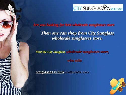 Tips To Buy Wholesale  Sunglasses