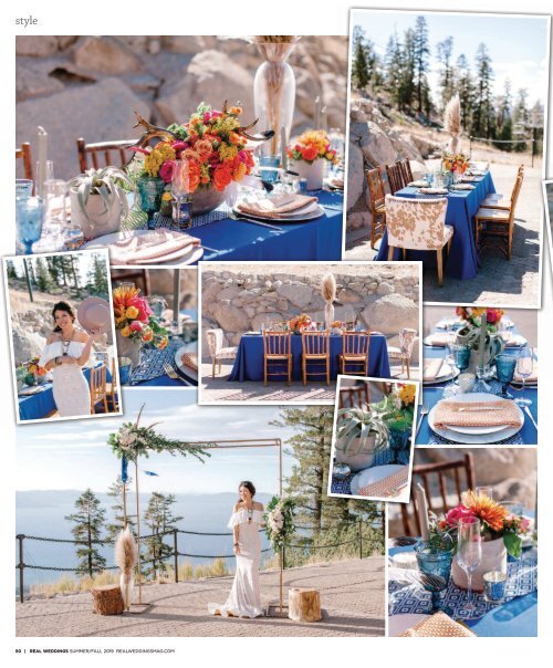 Real Weddings Magazine's “In the Clouds“ Styled Shoot - Summer/Fall 2019 - Featuring some of the Best Wedding Vendors in Sacramento, Tahoe and throughout Northern California!