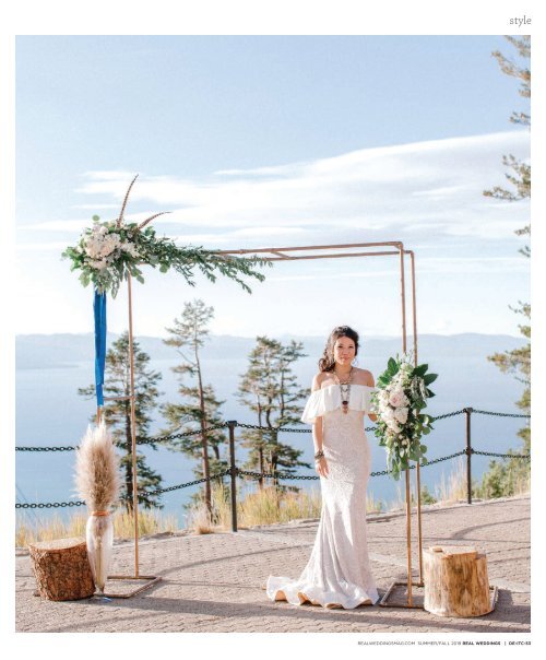 Real Weddings Magazine's “In the Clouds“ Styled Shoot - Summer/Fall 2019 - Featuring some of the Best Wedding Vendors in Sacramento, Tahoe and throughout Northern California!