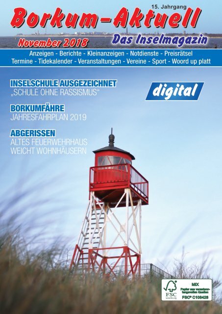 Nov. 2018 Borkum-Aktuell - Das Inselmagazin