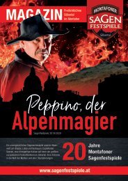 Montafoner Sagenfestspiele 2019/20 Peppino der Alpenmagier