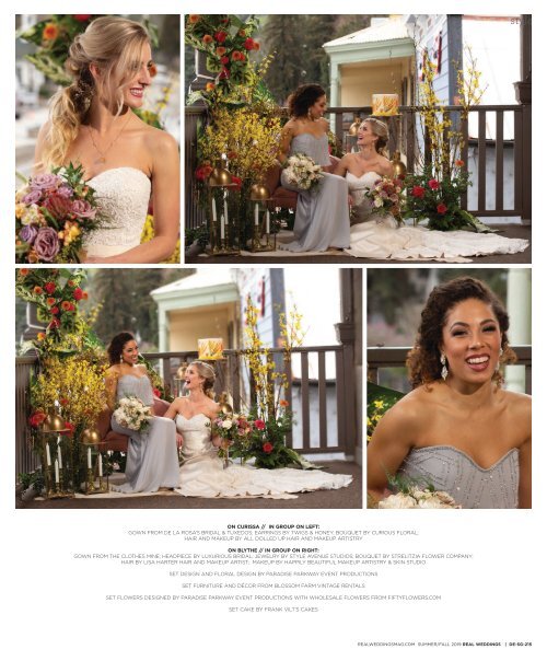 Real Weddings Magazine's “Gold Country Glam” Cover Model Finalist Feature Photo Shoot - Summer/Fall 2019 - Featuring some of the Best Wedding Vendors in Sacramento, Tahoe and throughout Northern California!