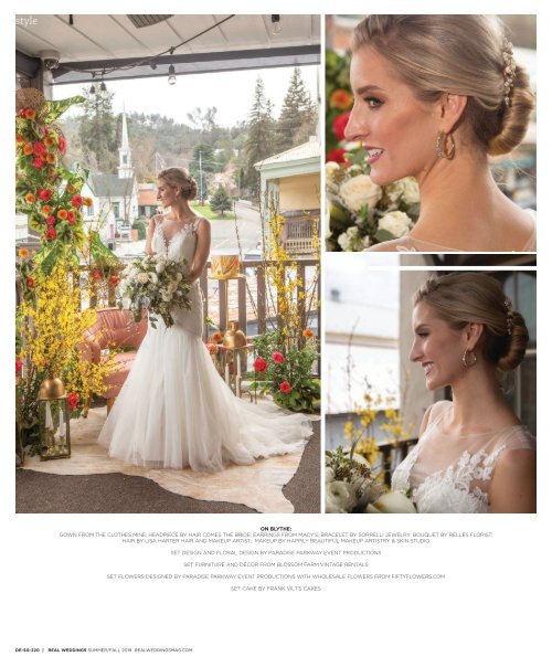 Real Weddings Magazine's “Gold Country Glam” Cover Model Finalist Feature Photo Shoot - Summer/Fall 2019 - Featuring some of the Best Wedding Vendors in Sacramento, Tahoe and throughout Northern California!