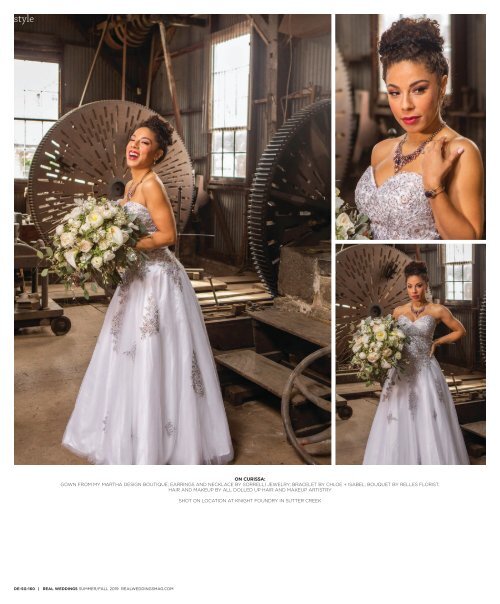 Real Weddings Magazine's “Gold Country Glam” Cover Model Finalist Feature Photo Shoot - Summer/Fall 2019 - Featuring some of the Best Wedding Vendors in Sacramento, Tahoe and throughout Northern California!