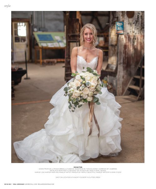 Real Weddings Magazine's “Gold Country Glam” Cover Model Finalist Feature Photo Shoot - Summer/Fall 2019 - Featuring some of the Best Wedding Vendors in Sacramento, Tahoe and throughout Northern California!