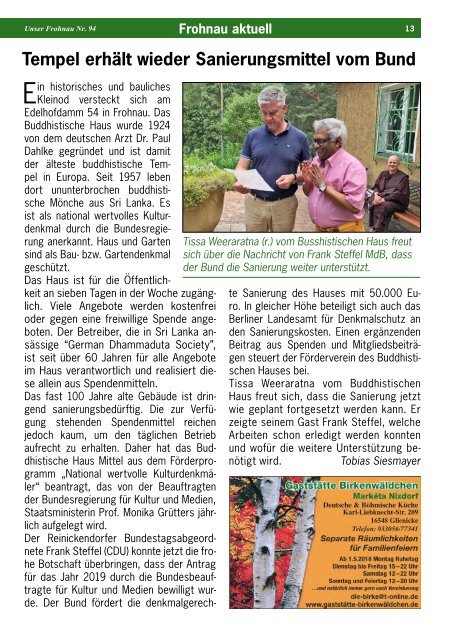 Unser Frohnau 94 (September 2019)