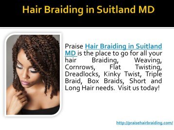 Hair Braiding in Suitland MD