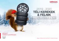 HONDA TÉLI KEREKEK  & FELNIK 2019 - 2020