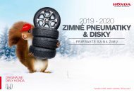 HONDA ZIMNÉ PNEUMATIKY  & DISKY 2019 - 2020