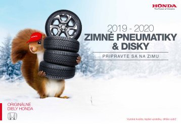 HONDA ZIMNÉ PNEUMATIKY  & DISKY 2019 - 2020