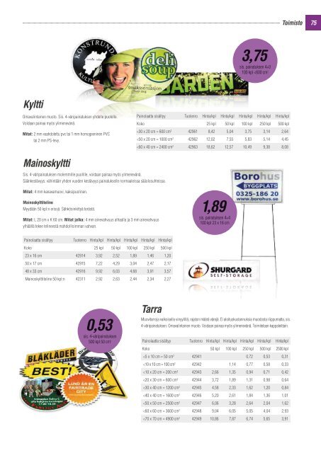 Jakotuotteet messuille ja tapahtumiin