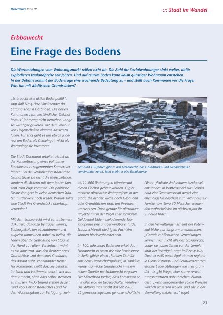 Mieterforum Dortmund - Ausgabe III/2019 (Nr. 57)