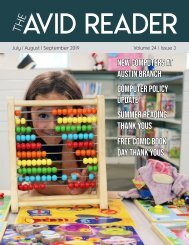 The Avid Reader Issue 24.3 - July/Aug/Sept 2019