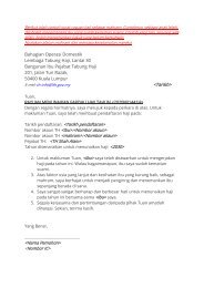 CONTOH SURAT RAYUAN HAJI - INDIVIDU CONTOH SURAT RAYUAN HAJI - INDIVIDU