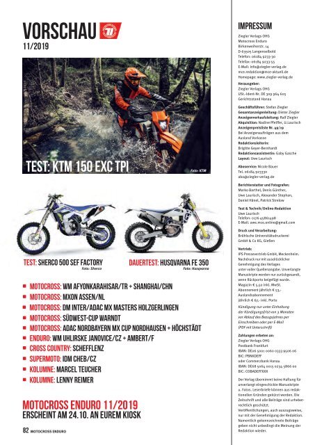 Motocross Enduro Ausgabe 10/2019