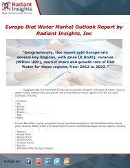 Europe Diet Water Market Outlook Report by Radiant Insights, Inc