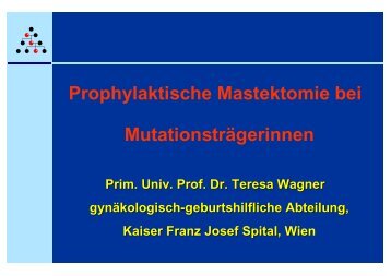 Prophylaktische Mastektomie bei Mutationstr