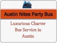 Luxurious Charter Bus Service in Austin