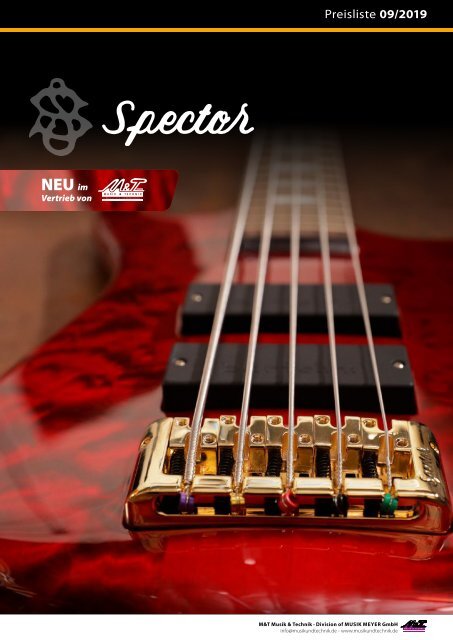 SPECTOR Basses - Preisliste (deutsch)