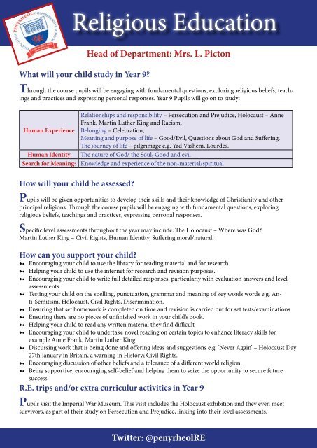 Year 9 Parent Guide September 2019