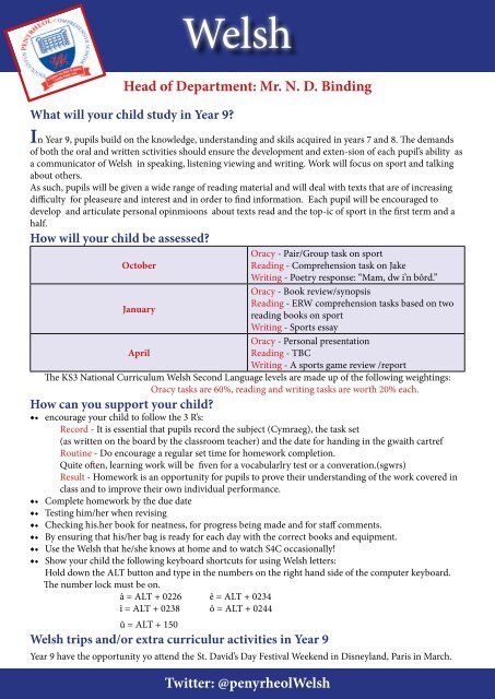 Year 9 Parent Guide September 2019