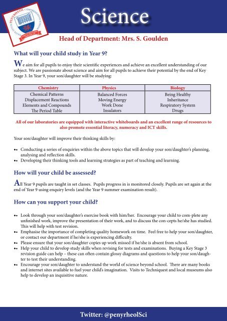 Year 9 Parent Guide September 2019