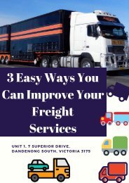 3 Easy Ways You Can Improve Your Freight Services