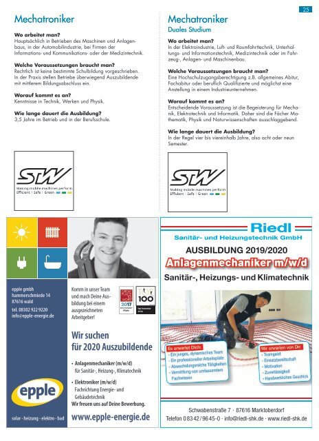 Ausbildungsmagazin Marktoberdorf