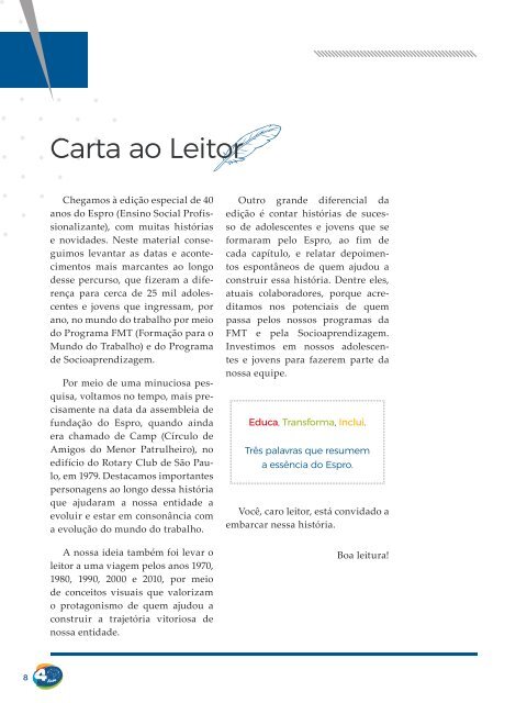 Relatório Anual 2018 - Edição Especial 40 anos