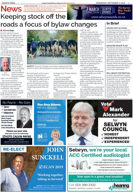 Selwyn Times: September 11, 2019