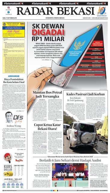 E - PAPER RADAR BEKASI EDISI 11 SEPTEMBER 2019