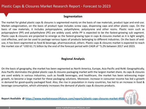 Plastic Caps & Closures Market