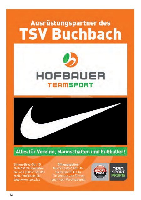 Stadionzeitung TSV Buchbach - 1.FC Schweinfurt 05