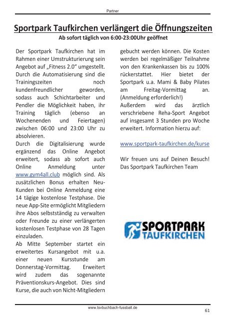 Stadionzeitung TSV Buchbach - 1.FC Schweinfurt 05