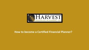 How to become a Certified Financial Planner