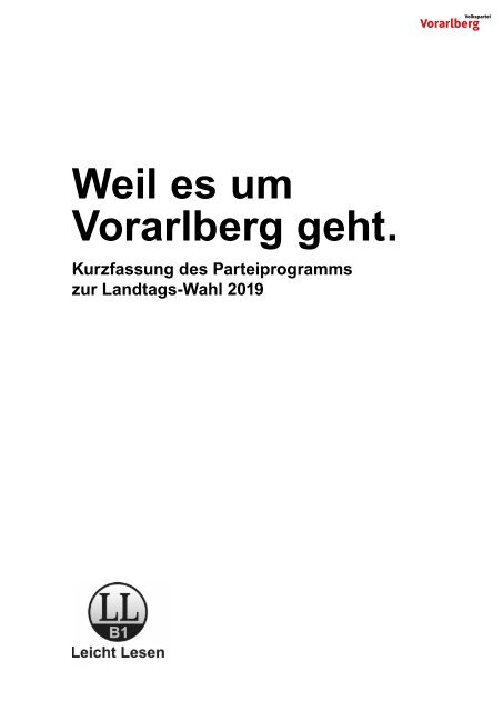 VP Wahlprogramm 2019 | Leicht Lesen 