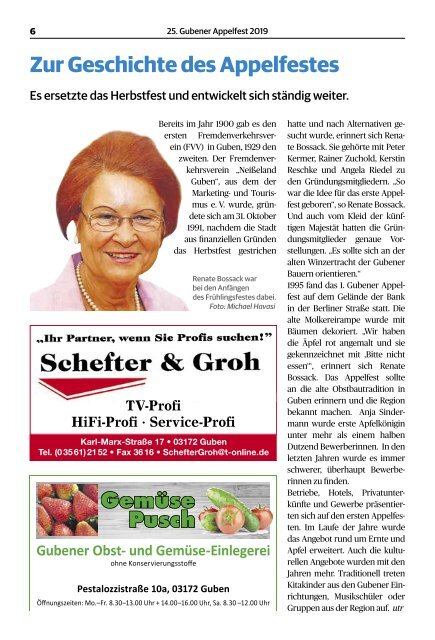 Magazin Gubener Appelfest 2019