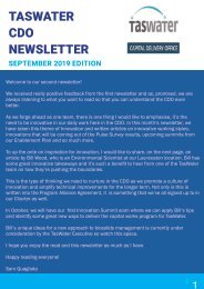 TasWater CDO Newsletter September 2019